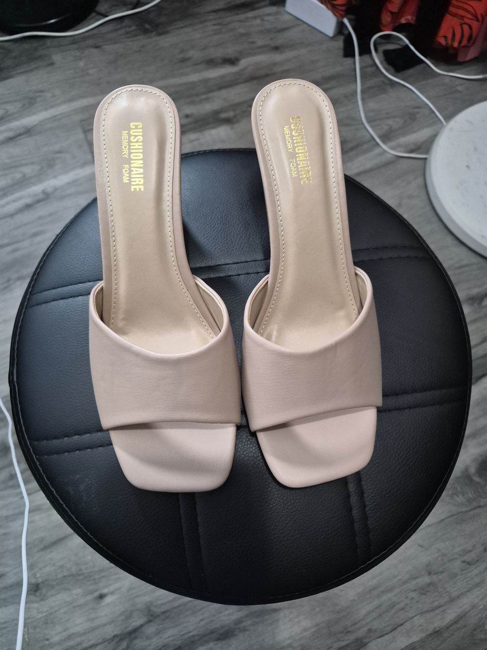 Cushionaire Blush Open-Toe Slide Mules